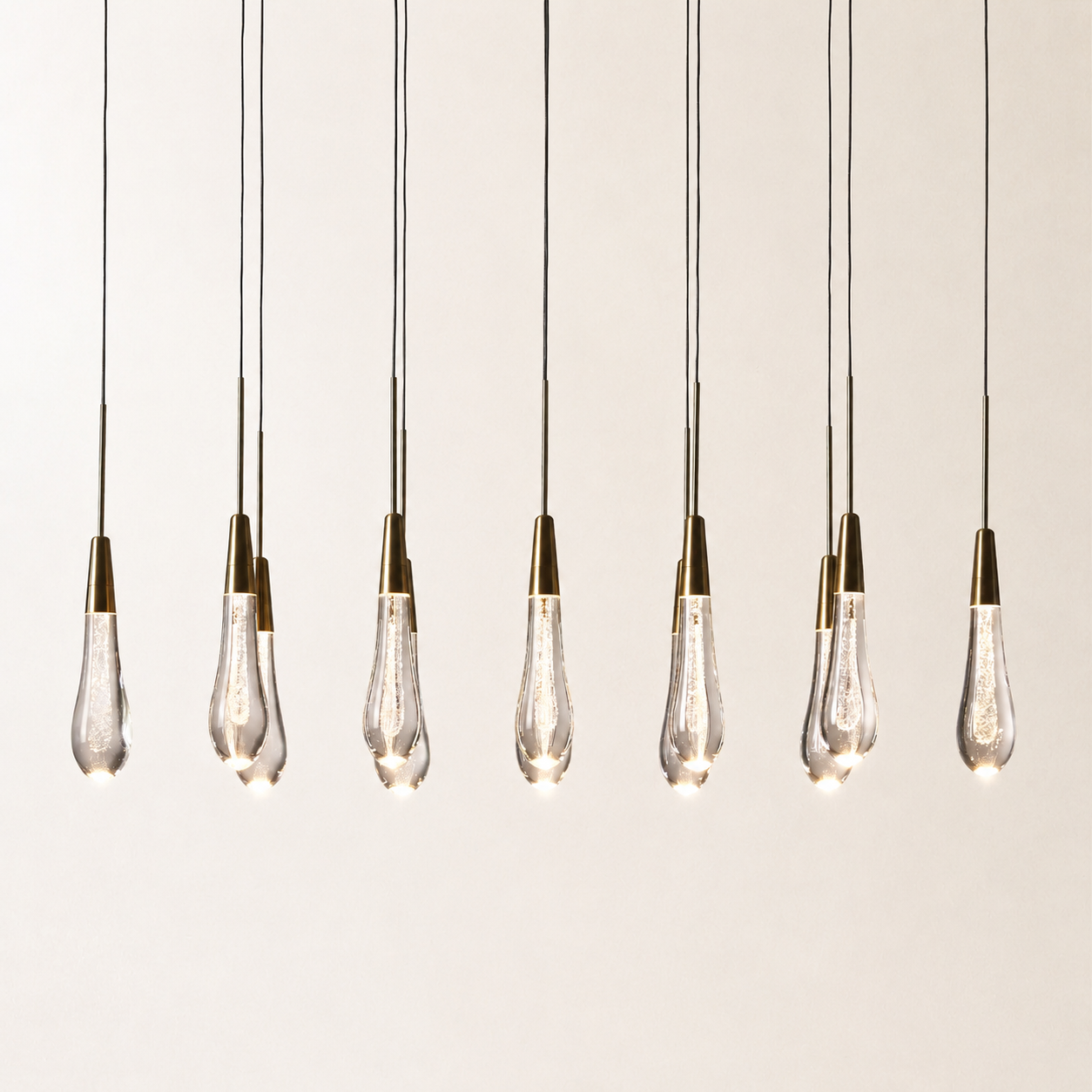 Soltaire Crystal Linear Chandelier 37" 50" 60" 70" 87" 120"W