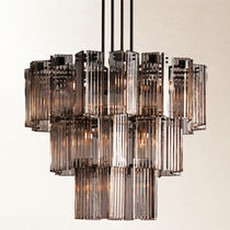 Delsie Round Glass Chandelier 38" 48" 60"