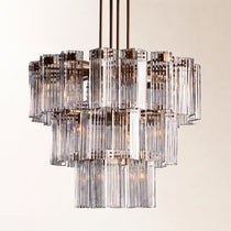 Delsie Round Glass Chandelier 38" 48" 60"