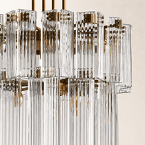 Delsie Round Glass Chandelier 38" 48" 60"