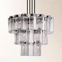 Delsie Round Glass Chandelier 38" 48" 60"