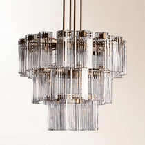 Delsie Round Glass Chandelier 38" 48" 60"
