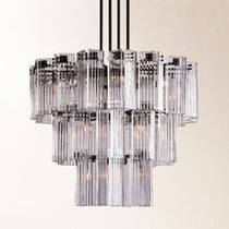 Delsie Round Glass Chandelier 38" 48" 60"