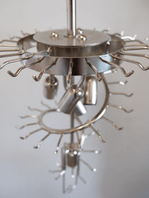 Murano Glass Chandelier – Spiral – 54 prisms – Pink