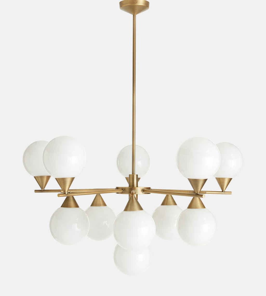 Spindle Glass Chandelier 35.4"W