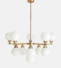 Spindle Glass Chandelier 35.4"W