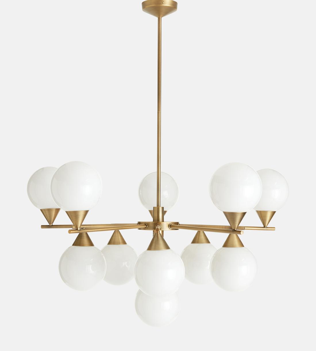 Spindle Glass Chandelier 35.4"W