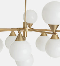 Spindle Glass Chandelier 35.4"W