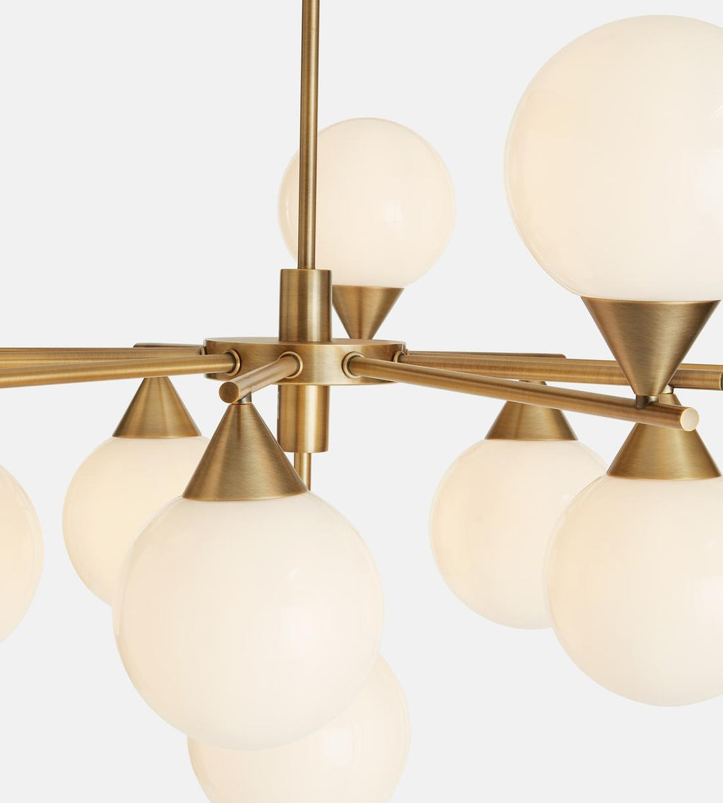 Spindle Glass Chandelier 35.4"W