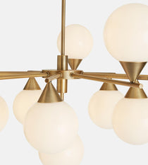 Spindle Glass Chandelier 35.4"W