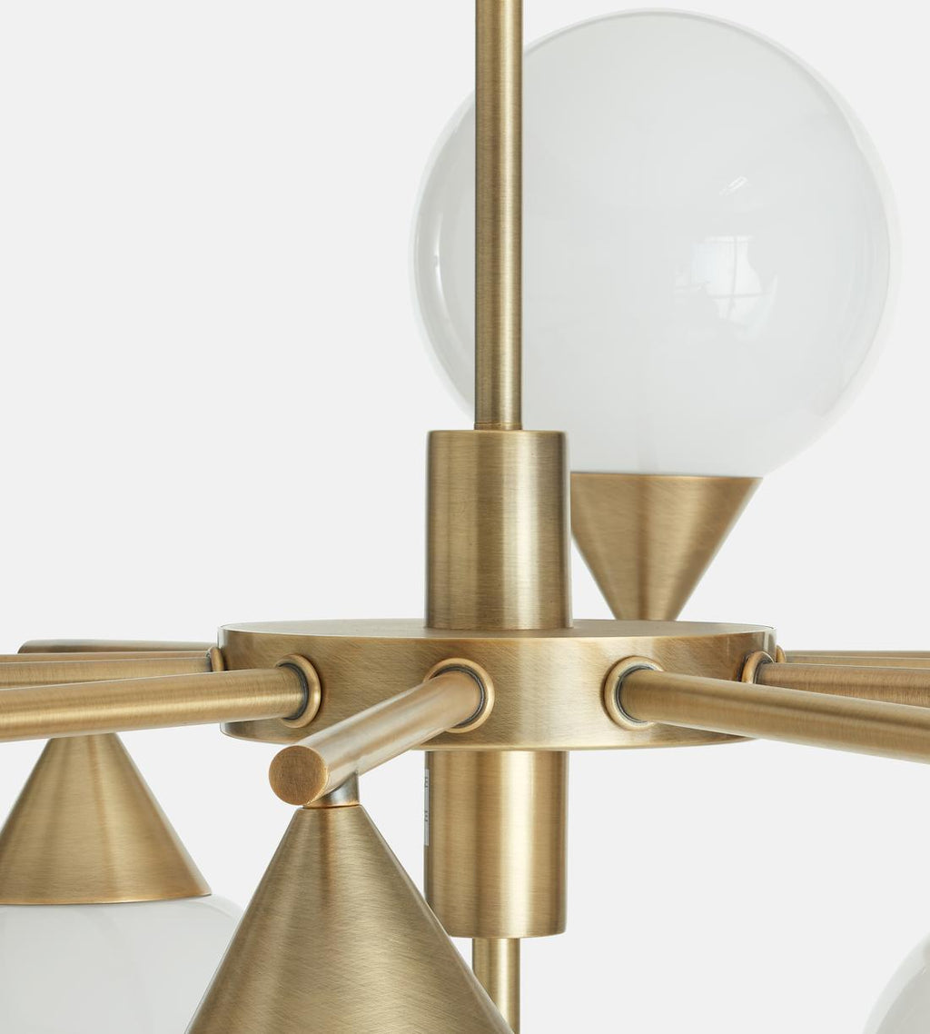Spindle Glass Chandelier 35.4"W