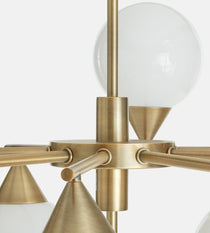 Spindle Glass Chandelier 35.4"W