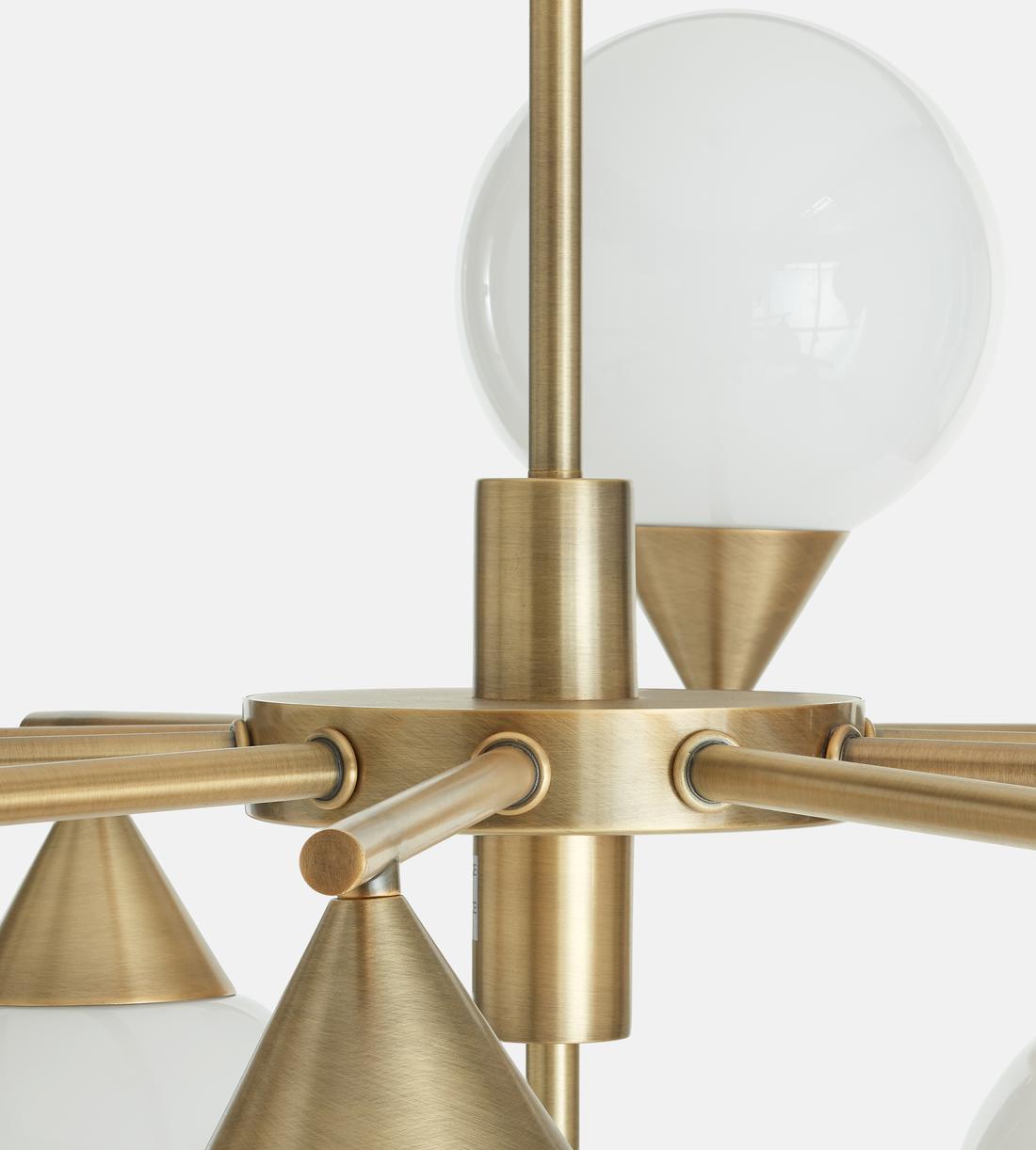 Spindle Glass Chandelier 35.4"W