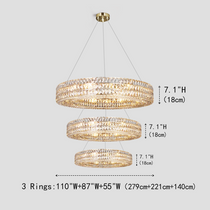 Aster Halo Crystal Multi-Tier Ring Chandelier