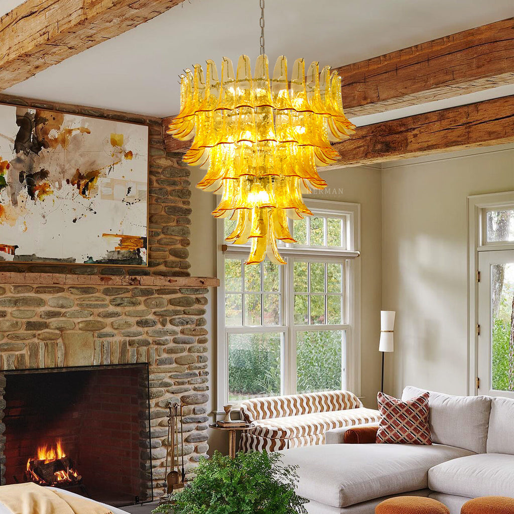 Murano Glass Petals Chandelier