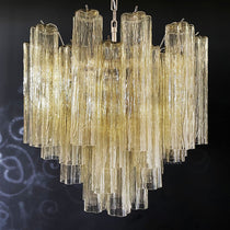 Murano Glass Yellow Chandelier – 36 Tubes