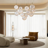 Contemporary Casen Glass Round Chandelier 20"28"34"43" - CasaraHouse