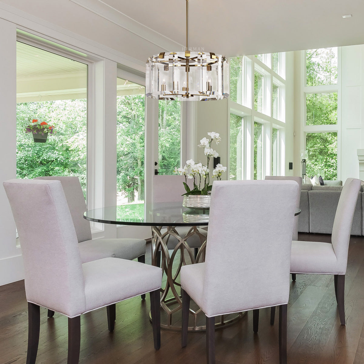 Elegant Amaya Round Chandelier 30" 38" 48" - CasaraHouse