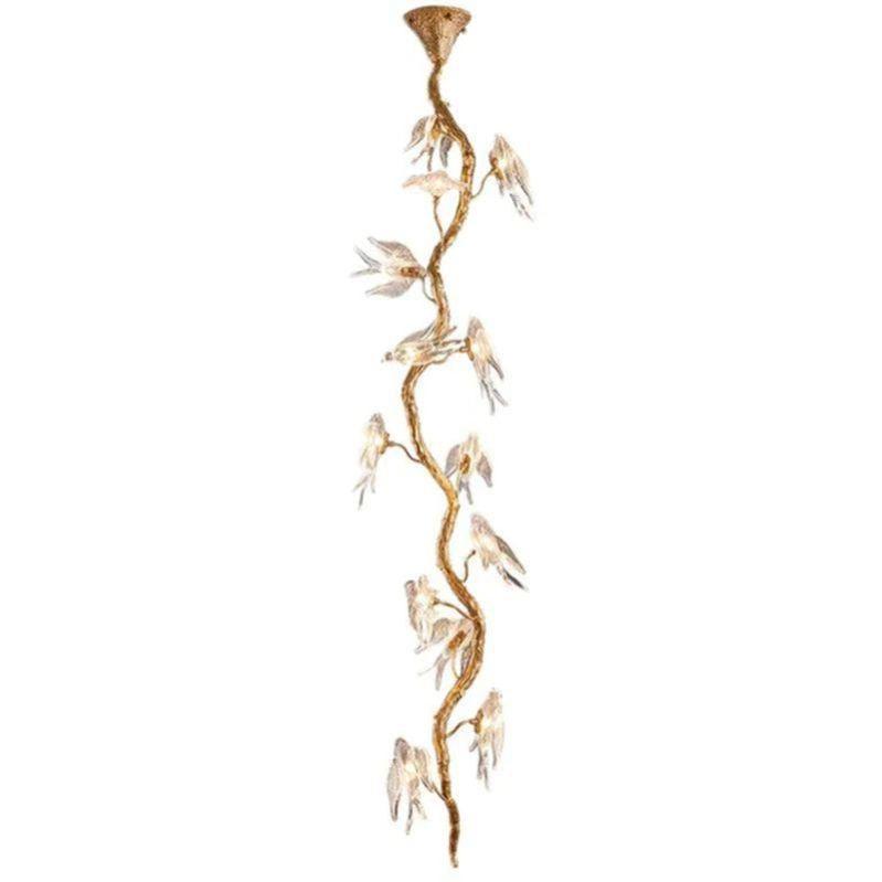 Lucky Bird Glass Tree Branch Chandelier For Staircase Main image