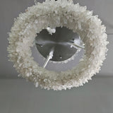 Premium 24-47 Inch Round Clear Geode Quartz Crystal Ring Pendant Light Modern Chandelier for Living Room - CasaraHouse