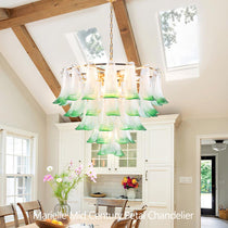 Murano Glass Mid Century Petal Chandelier
