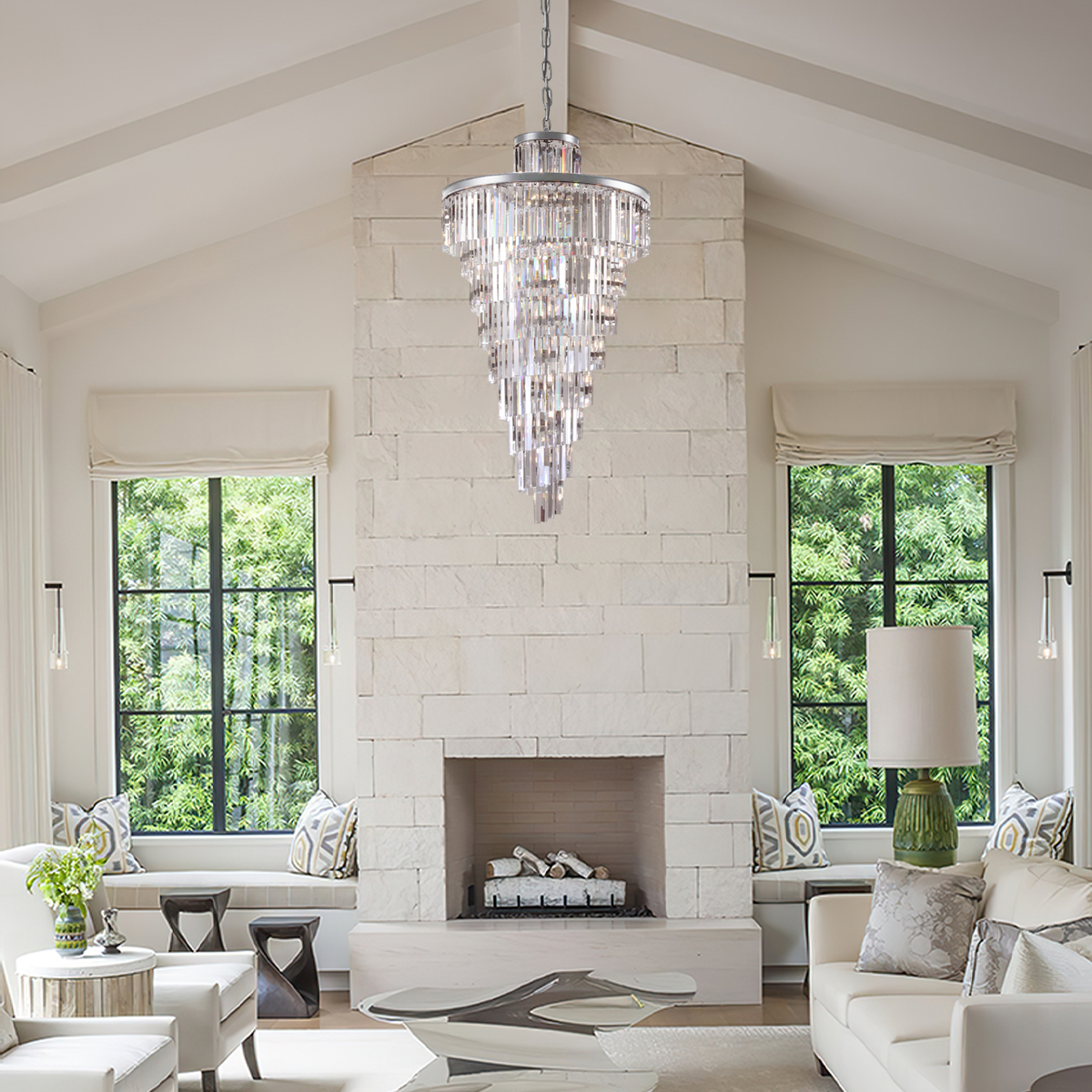 Falria Multi-Tiered/ Layered Crystal Rod Chandelier Secondary image