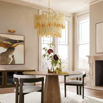 Althely Brass 8 Lights  2-Tier Chandelier