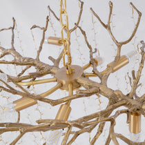 Shiro Branch Clear Crystal Brass Chandelier