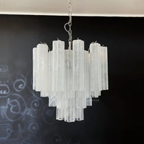 Murano Glass Alabaster White Chandelier – 36 Tubes