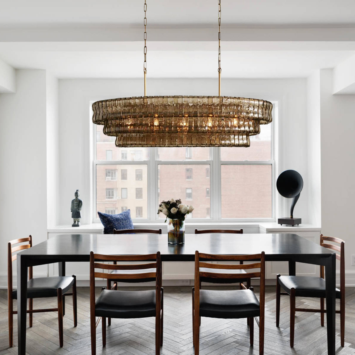 Luxury Amor Ghiaccio Glass Oval Chandelier 54"W/65"W - CasaraHouse