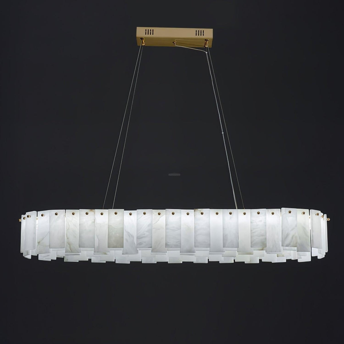 Halos Alabaster Round/Square Chandelier