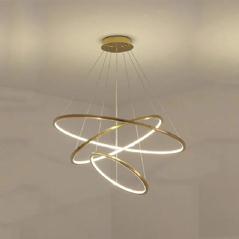 Multi Rings Modern Staircase Chandelier