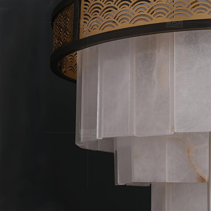 Marble Alabaster Lorry Multi-layer Classic Chandelier