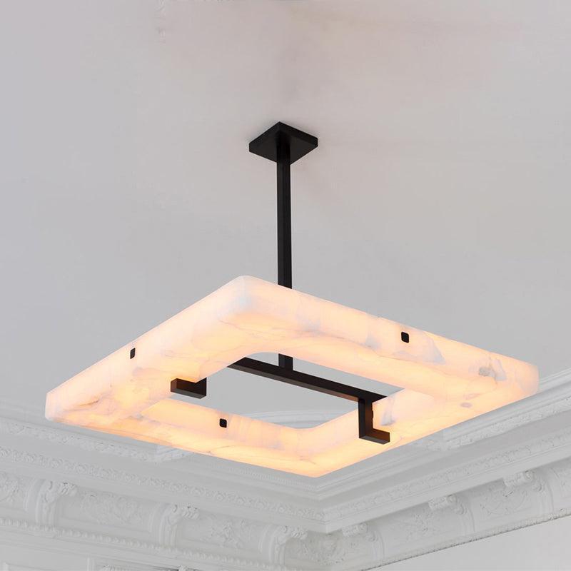 Glacera Square Alabaster Chandelier