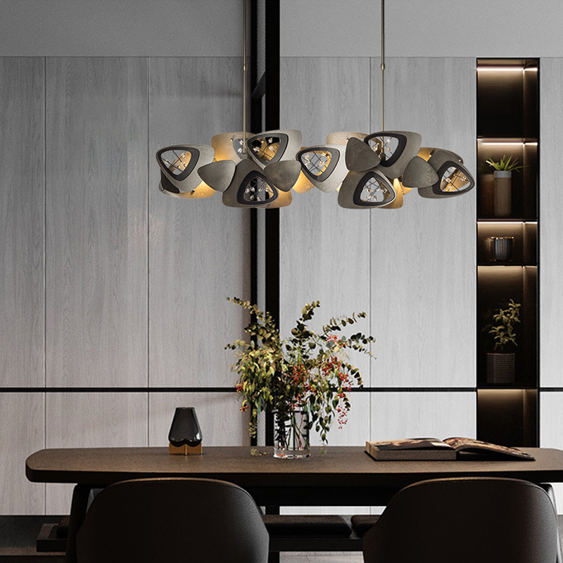 Contemporary Stainless Steel Linear Chandelier Secondary image