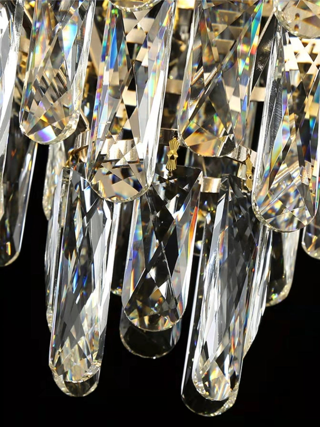 Foyer Staircase Chandelier Luxury K9 Crystal Ceiling Light For Living Room / Hallway