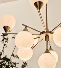 Spindle Glass Chandelier 35.4"W