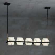 Alabaster Square Box Chandelier with 4/5/6/8/9 heads