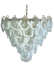Murano Chandelier – 50 Lattimo glass – Transparent