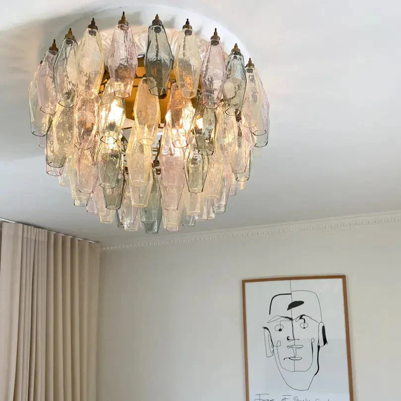Murano Chandelier – Poliedri – 84 glasses – Multi