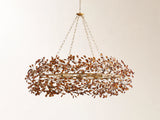 Fiore Crown Chandelier with Amber Glass