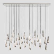 Soltaire Crystal Linear Chandelier 37" 50" 60" 70" 87" 120"W