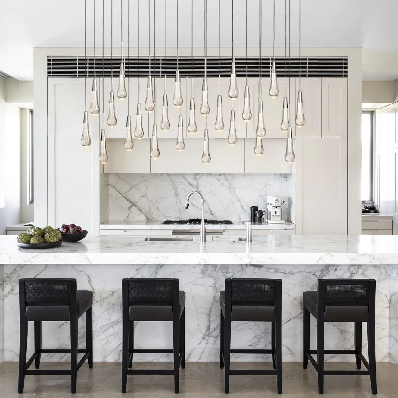 Soltaire Crystal Linear Chandelier 37" 50" 60" 70" 87" 120"W
