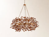 Fiore Crown Chandelier with Amber Glass