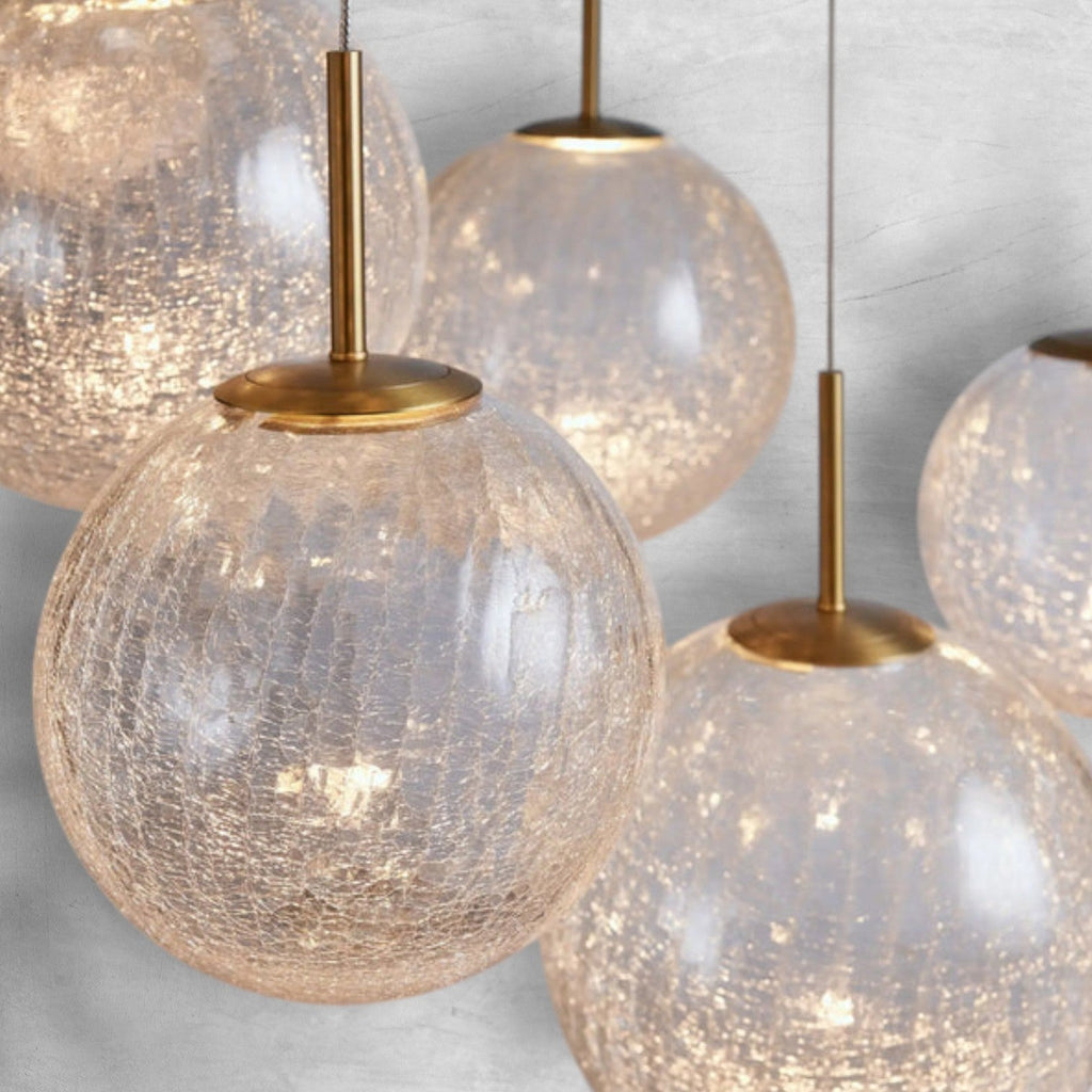 Contemporary Casen Glass Round Chandelier 20"28"34"43" - CasaraHouse