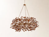 Fiore Crown Chandelier with Amber Glass