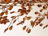 Fiore Crown Chandelier with Amber Glass