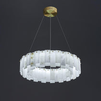 Halos Alabaster Round/Square Chandelier