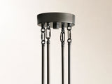Delsie 38" Round Chandelier with Smoke Glass