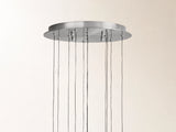 Soltaire Round Chandelier in Nickel